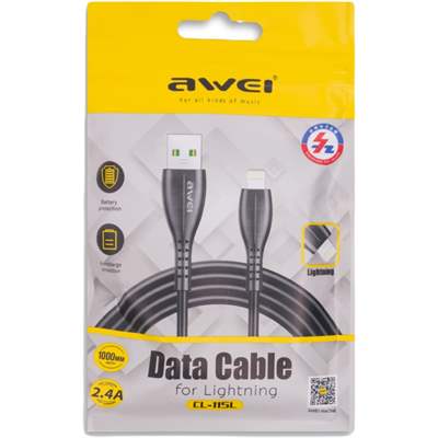 Кабель Awei CL-115L, USB-A/Lightning, 1 м