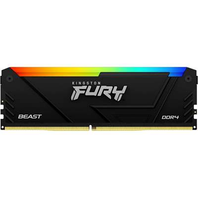 Оперативная память Kingston FURY Beast RGB Black XMP, DDR4 16GB/3600MHz DIMM (KF436C18BB2A/16)